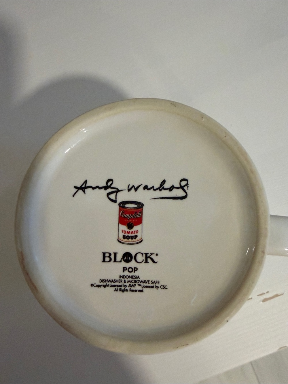 Andy Warhol Vintage Campbell’s Tomato Rice Soup Ceramic Mug Retro Nostalgia - Picture 4 of 7